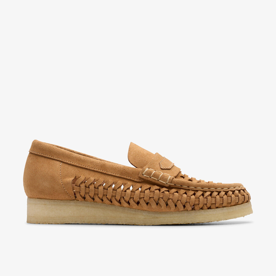wallabee loafer geweven - bruin suède